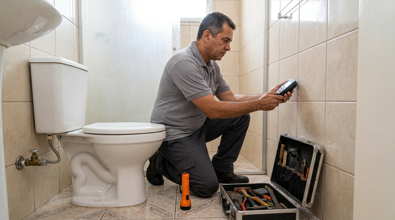 Técnico de caça vazamento com detector em Bragança Paulista‑SP